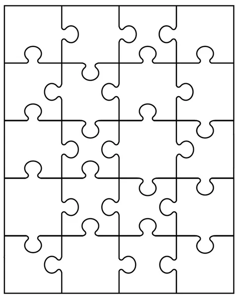 Puzzle blanc 20 — Image vectorielle