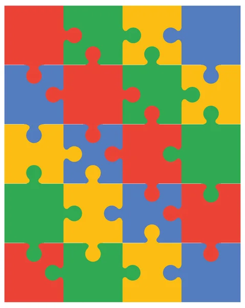 Vecteur puzzle coloré — Image vectorielle