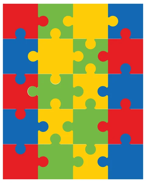 Vettore puzzle colorato — Vettoriale Stock