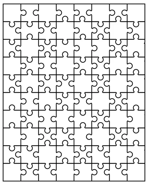 Puzzle, oddělené části — Stockový vektor