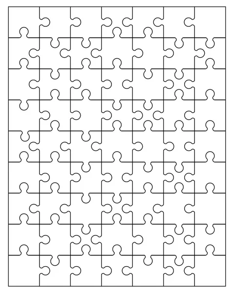 Illustration of white puzzle — Stock Vector