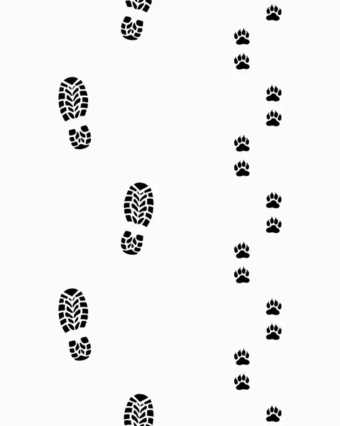 Chaussures et pattes — Image vectorielle