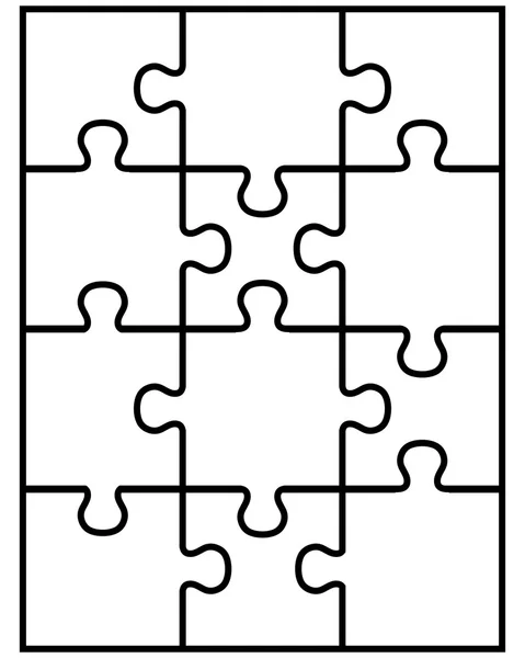 Puzzle, parti separate — Vettoriale Stock