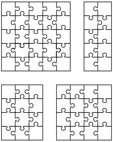 Puzzle bianchi — Vettoriale Stock
