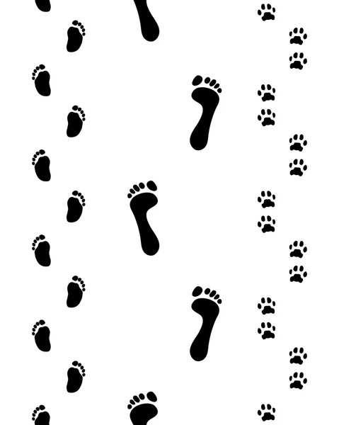 无缝矢量的脚印 — 图库矢量图片