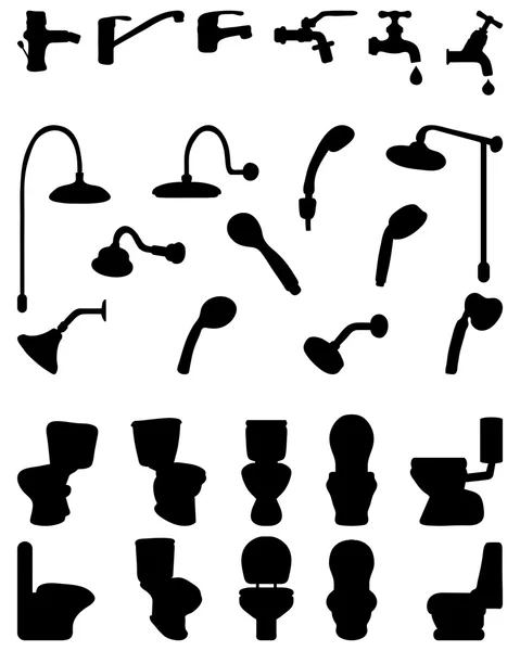 Elementos de baño, vector — Archivo Imágenes Vectoriales