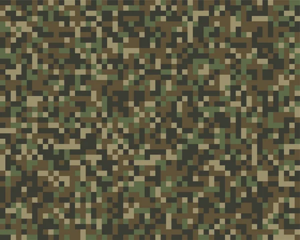 Modèle Sans Couture Camouflage Militariste Numérique — Image vectorielle