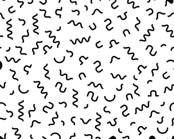 Seamless Pattern Black Confetti White Background — Stock Vector