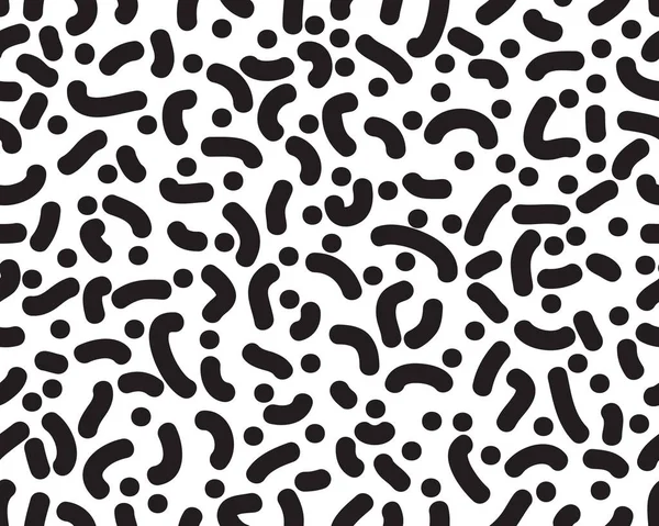 Seamless Pattern Black Confetti White Background — Stock Vector