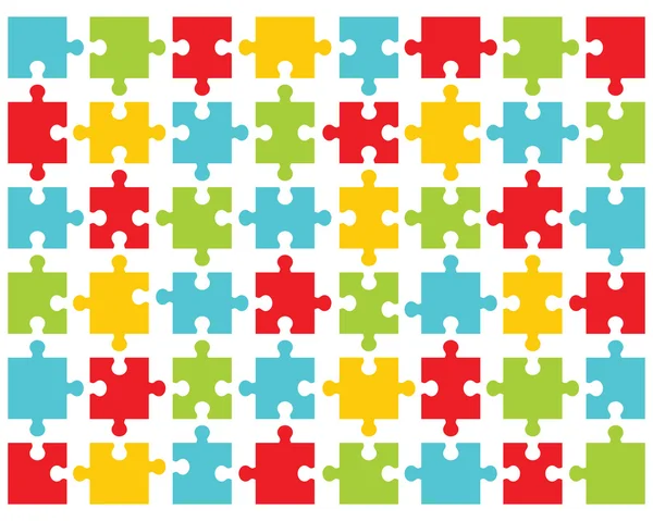 Puzzle colorato lucido — Vettoriale Stock