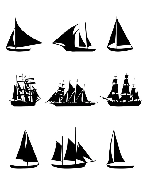 Barcos de vela — Vector de stock
