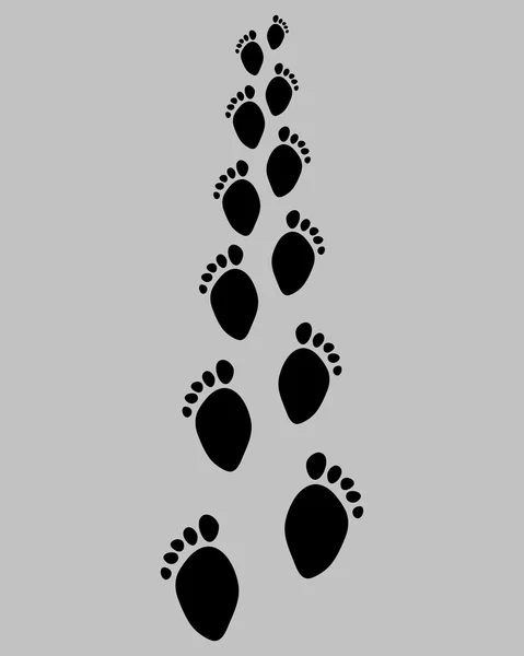 Kleine Fußstapfen — Stockvektor