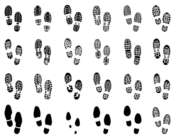 Impressions de chaussures — Image vectorielle