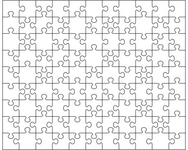 Beyaz bulmacanın tasviri, ayrı parçalar