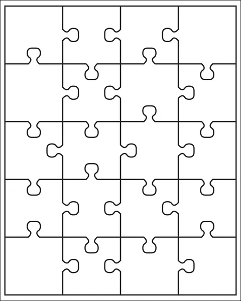 Teile des weißen Puzzles — Stockvektor