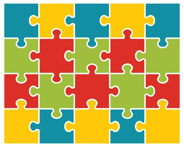 Puzzle colorato lucido — Vettoriale Stock