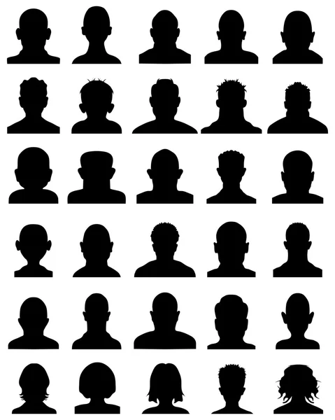 Silhouettes of heads — Stock Vector