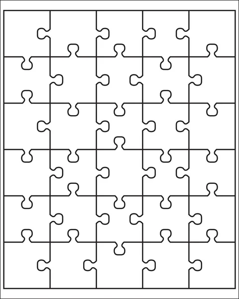 Pièces de puzzle blanc — Image vectorielle