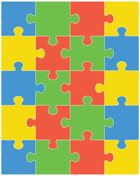 Kleurrijke glanzende puzzel — Stockvector