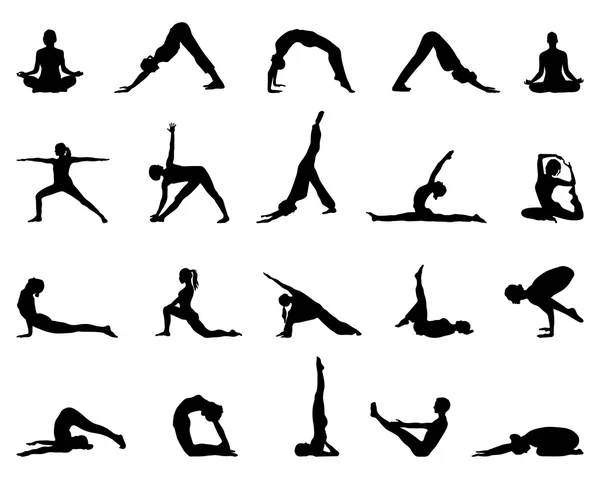 Pratik yoga vektör — Stok Vektör