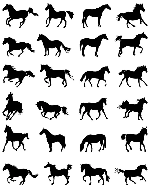 Orses siluetas vector — Archivo Imágenes Vectoriales