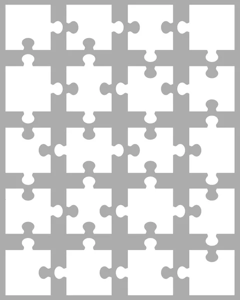 Pieces of white puzzle — Stock Vector