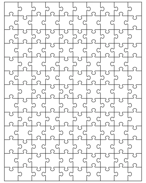 Großes weißes Puzzle — Stockvektor