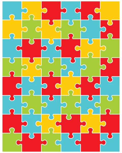 Pezzi di puzzle colorato — Vettoriale Stock