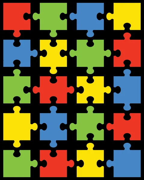 Stukjes van kleurrijke puzzel — Stockvector