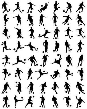 futbol oyuncuları vektör