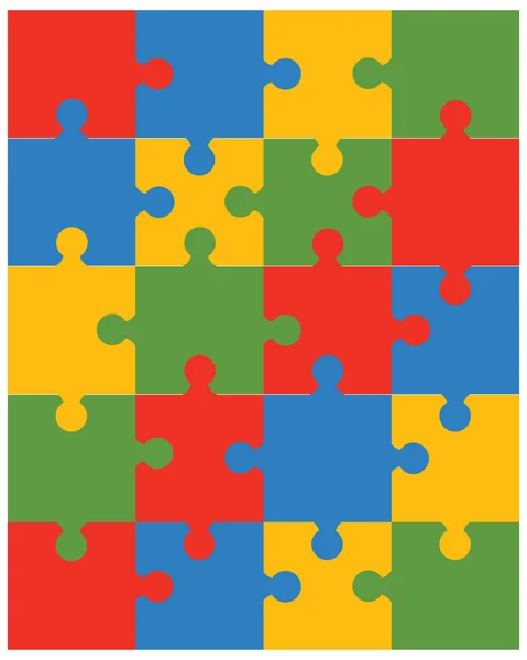 Vettore puzzle colorato — Vettoriale Stock