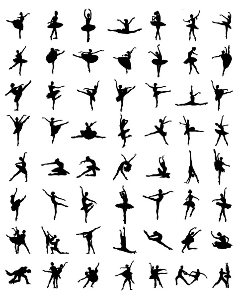 Silhouettes de ballerines vecteur — Image vectorielle
