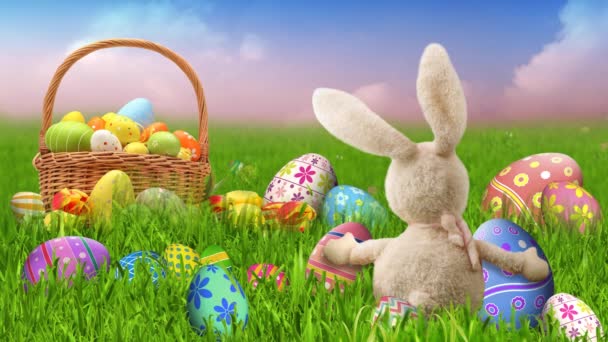 Coniglietto di Pasqua in una Primavera dell'Europa — Video Stock