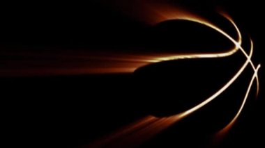 Parlayan basketbol çizgi döndürme 4 k döngü