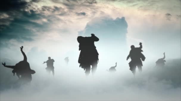 Zombie Apocalypse paddestoel wolk 4k — Stockvideo