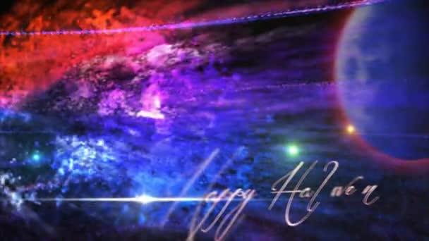 Parçacık kuzgun mutlu Cadılar Bayramı 4k döngü — Stok video
