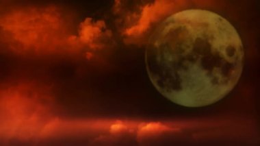 Cadılar Bayramı Moon 4 k döngü
