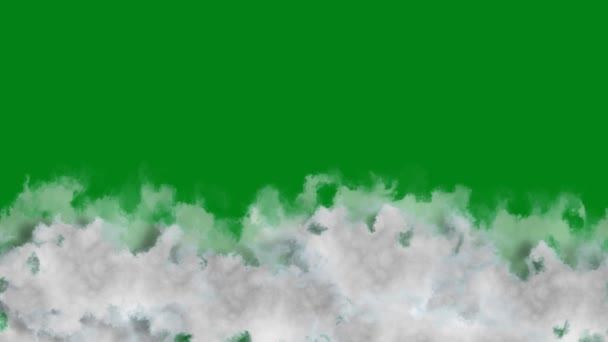 Slight Movement Green Screen 4K Loop funkciókkal rendelkező felhők finom mozgással egy zöld képernyő ellen egy hurok