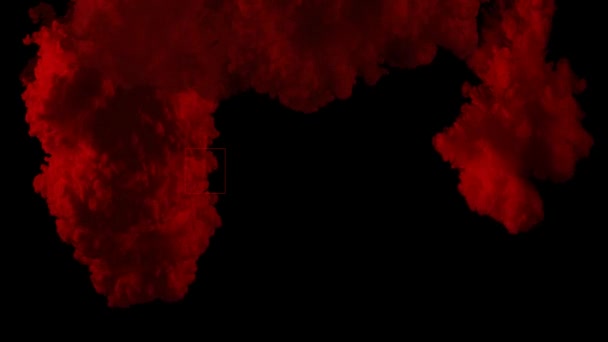 Krwawe Czerwone Chmury Czarnym Tle Pętla Zawiera Czerwone Chmury Schodzące — Wideo stockowe