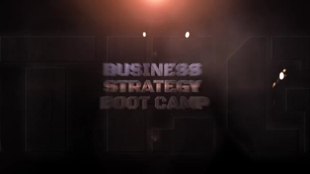 Estrategia de negocios Boot Camp — Vídeo de stock