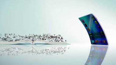 Kitap metin animasyonlu Tablet için