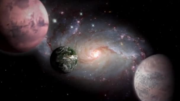 Vom Universum in den Weltraum — Stockvideo