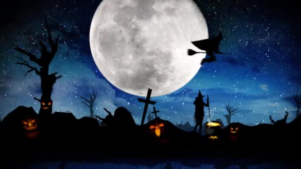 Isola dei mostri Felice Halloween — Video Stock