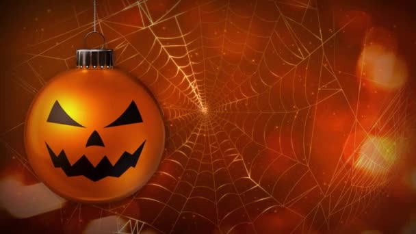 Feliz ornamento de abóbora de Halloween — Vídeo de Stock