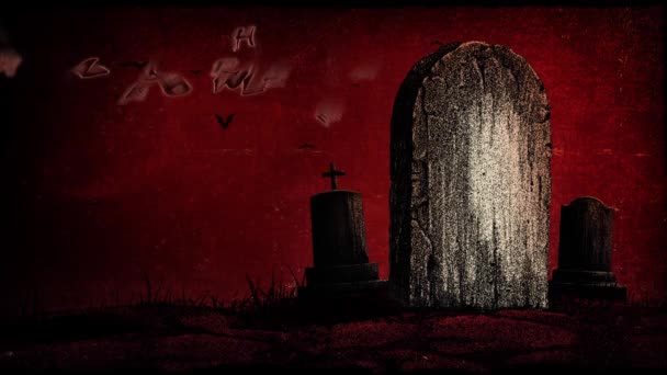 Sketchy Graveyard Buon Halloween — Video Stock