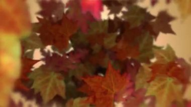 Mutlu Şükran günü ileri yaprak üfleme ortaya