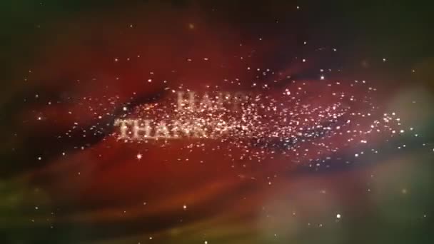 Şükran günün kutlu olsun sonbahar Sparkles akan kumaş üzerine — Stok video