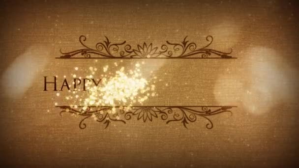 幸せな感謝祭の古典的な粒子を明らかにします。 — ストック動画