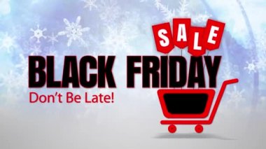 Black Friday Sale Dont be Late with Snowflakes