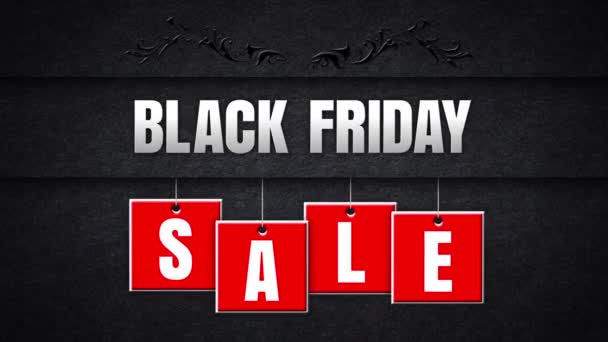 Black Friday Sale on Black Felt — Stock Video